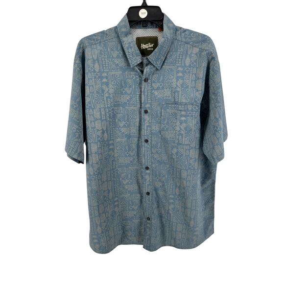 Howler Bros Men's Blue Vented Tech Short SLeeve Button-Up Shirt Size XL - Picture 1 of 7